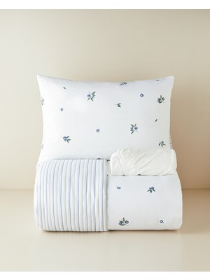 English Home Berryscus Kolay Ütülenir Çarşaflı Tek Kişilik Nevresim Takımı 160X220 cm Mor