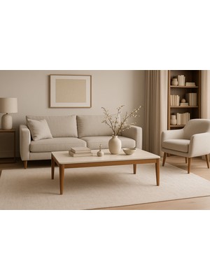 Fami Home | Cordoba Modern Orta Sehpa Ahşap Salon Sehpası