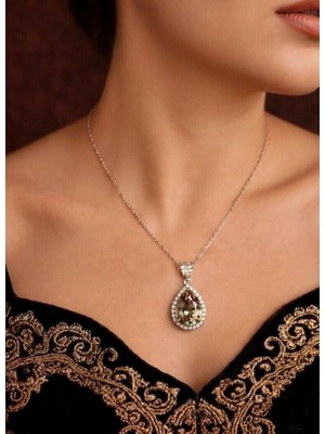 Silveranka 925 Ayar Gümüş Otantik Zultanit Damla Hürrem Kolye