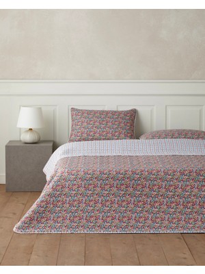 English Home Cherry Plaid  Tek Kişilik Yatak Örtüsü Takımı 160X220 cm Fuşya