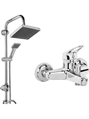 Moonshop Mix Banyo Bataryası Robot Yağmurlama Tepe Duş Seti Duş Başlığı 2'li