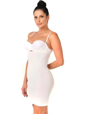 Red Womans Beyaz Mı Emay 5060 Göğsü Açık Elbise Korse