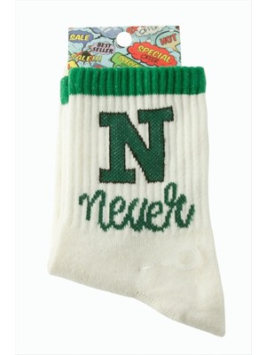 Marsilyan Never Yazılı Kolej Çorap 8*28