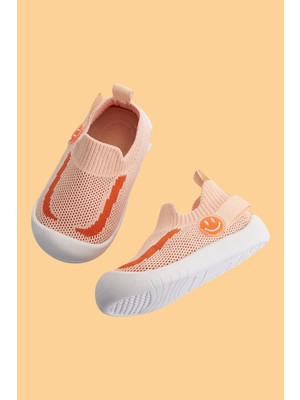 Mumenim Fire Erkek/kız Bebek&çocuk Esnek, Rahat Kaymaz Ortopedik Taban Pembe Ilk Adım Ayakkabısı/sneaker