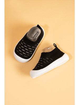 Mumenim Hobyo Erkek Çocuk&bebek Esnek, Kaymaz Ortopedik Taban Siyah Ilk Adım Ayakkabısı