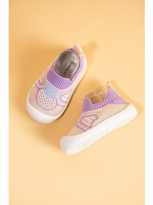 Mumenim Docol Kız Çocuk Bebek Esnek, Rahat Ortopedik Taban Pembe Mor Günlük Ilk Adım Spor Ayakkabı Sneaker