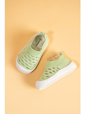 Mumenim Hobyo Unisex Çocuk&bebek Esnek, Kaymaz Ortopedik Taban Yeşil Ilk Adım Ayakkabısı