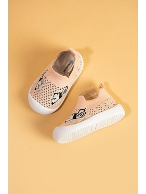 Mumenim Jowhar Kız Çocuk&bebek Esnek, Figürlü, Yumuşak Kaymaz Ortopedik Taban Pembe Ilk Adım Spor Ayakkabı