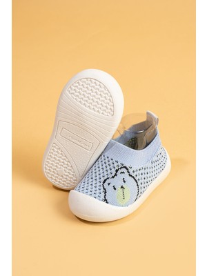 Mumenim Sakow Çocuk Bebek Ortopedik Esnek, Rahat Hafif Kaymaz Taban Mavi Ilk Adım Spor Ayakkabı