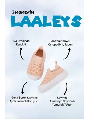 Mumenim Laaleys Kız Bebek&çocuk Kaymaz Ortopedik Taban Pembe Ilk Adım Ayakkabısı/spor Sneaker