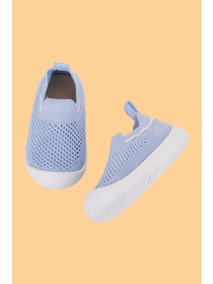 Mumenim Laaleys Unisex Bebek&çocuk Kaymaz Ortopedik Taban Mavi Ilk Adım Ayakkabısı Spor Sneaker