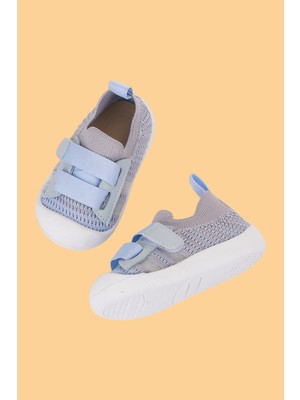 Mumenim Wisil Kız/erkek Çocuk&bebek Cırtlı Rahat Esnek Kaymaz Ortopedik Taban Mavi Spor/ilk Adım Ayakkabısı