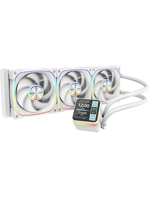 Dragos Rock LCD Ekranlı 360MM Argb Beyaz Işlemci Sıvı Soğutucu