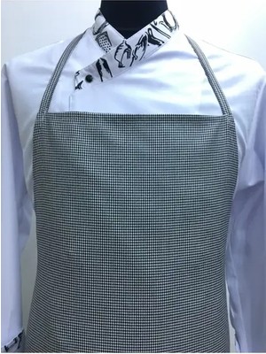 Adalılar İş Elbiseleri Boyudan Askılı Aşçı Mutfak Restorant Garson Yemekhane Önlüğü (Kareli)