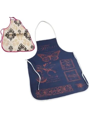 Leva Mutfak Önlüğü Arkası Silikonlu Su Geçirmez Alez MEF-127 Desenli 48*68 cm Desenler Farlılık Gösterir