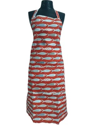 Sevilya Zenica Mutfak Önlüğü Modeli- Balıklar Kırmızı