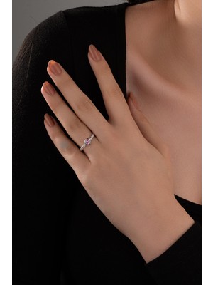 Spossy Silver Jewelry Kalp Örgü Yüzük