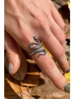 Spossy Silver Jewelry Yılan Yüzük