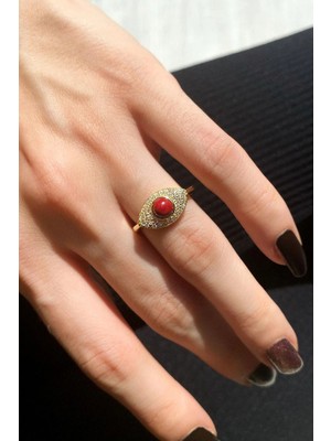 Spossy Silver Jewelry Taşlı Göz Yüzük
