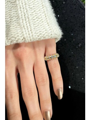 Spossy Silver Jewelry Taşlı Eklem/serçe Parmak Yüzüğü