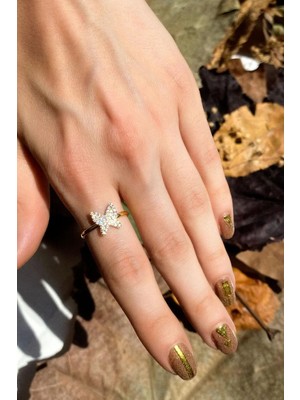 Spossy Silver Jewelry Kelebek Yüzük