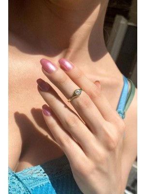 Spossy Silver Jewelry Yuvarlak Taşlı Eklem/serçe Parmak Yüzük