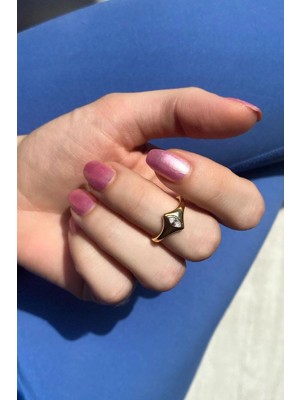 Spossy Silver Jewelry Badem Taşlı Eklem/serçe Parmak Yüzük