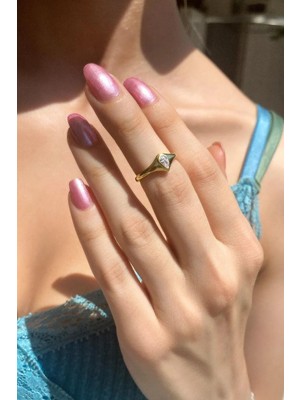 Spossy Silver Jewelry Damla Taşlı Eklem/serçe Parmak Yüzük