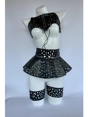 Luna Vanessa Çeyiz Için Body Deri Gecelik -2183-CYZ-GE-XL