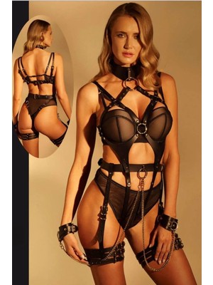 Luna Vanessa Body Deri Gecelik -2122-AYS-GE-XS