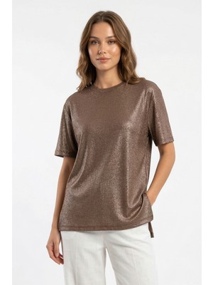 Ceremony Romeo Kısa Kol Bluz 121 Kahverengi