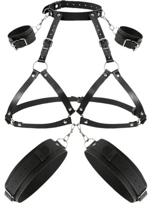 Luna Vanessa Çeyiz Için Esaret Deri Gecelik -8033-CYZ-GE-XS