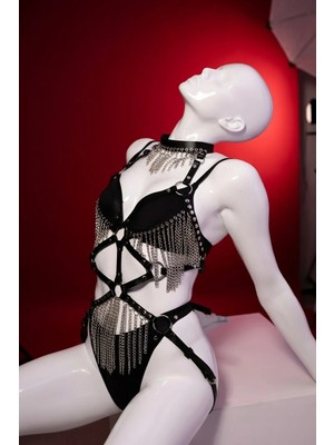 Luna Vanessa Body Deri Gecelik -2067-AYS-GE-M