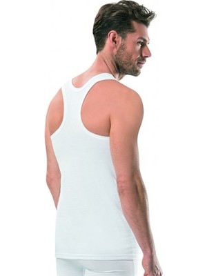 Seher Erkek Spor Atlet 6'Lı Paket Beyaz XL Pamuk Nefes Alabilir Rahat Kesim