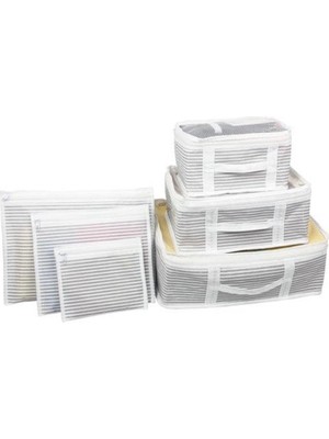 Shoplet Bavul Içi Düzenleyici Valiz Organizer 6 Lı Set - Çizgili