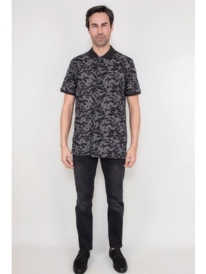 Alexander Gardi ALEXANDERAGRDI KAMUFLAJ DESENLİ POLO YAKA T-SHİRT (20-HNDKS04)