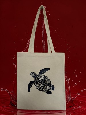 Al Davin Karetta Baskılı Gabardin Bez Çanta