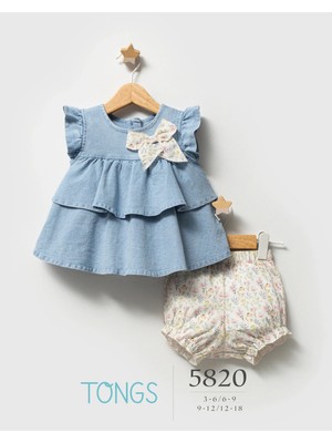 Tongs Baby Kız Bebek Universe Jeans 2'li Takım Mavi 5820