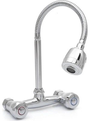 Moonshop Lupobıanco Duvardan Klasik Mutfak Eviye Bataryası Oynar Kobar Başlıklı 2 Yıl Garantili