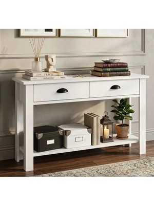 Bicabin Venezia 2 Çekmeceli İskandinav Dresuar / Şifonyer -Beyaz