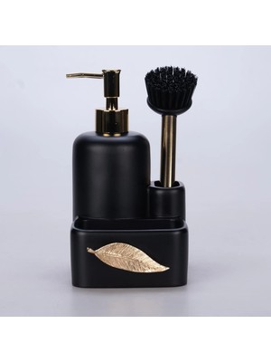 Selim Leaf Fırçalı Sıvılı Süngerlik Siyah Altın