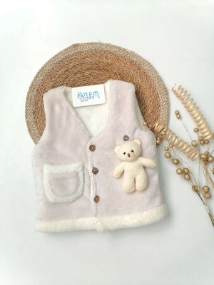 Dandini Krem Peluş Yelek Krem