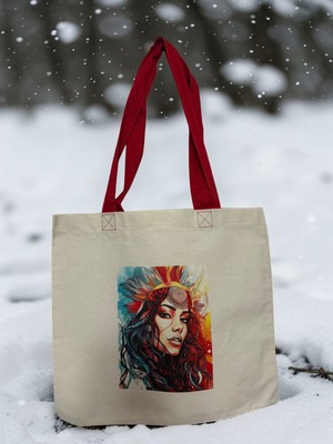 Al Davin Kadın Baskılı Bez Gabardin Çanta