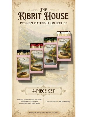 The Kibrit House 4’lü Hediyelik - Koleksiyonluk Dekoratif Lüks Şömine Kibriti Seti