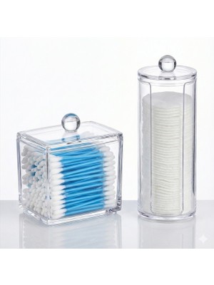 Kulak Çubuğu Makyaj Pamuğu Organizeri Set