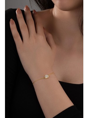 Spossy Silver Jewelry Kalpli Zincir Bileklik