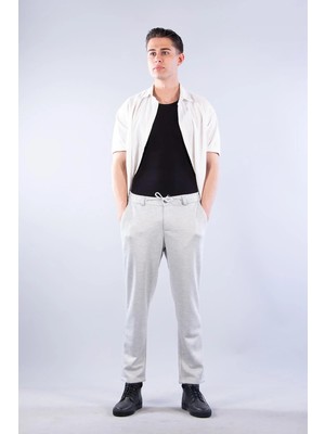 Mckanzie 936 Beli Lastikli Petek Kumaş Pantolon