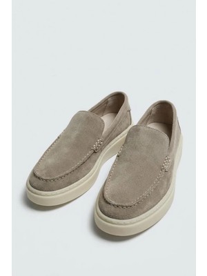 Antioch Taş Dikişli Burunlu Süet Deri Makosen