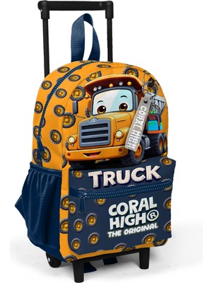 Coral High Minik Yuva Çekçekli Sırt Çantası Truck Desenli Iki Bölmeli 34024