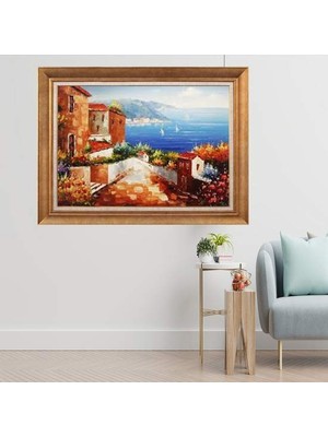 Giyense Altın Çerçeveli Dekoratif Paspartulu Tablo ZR3453